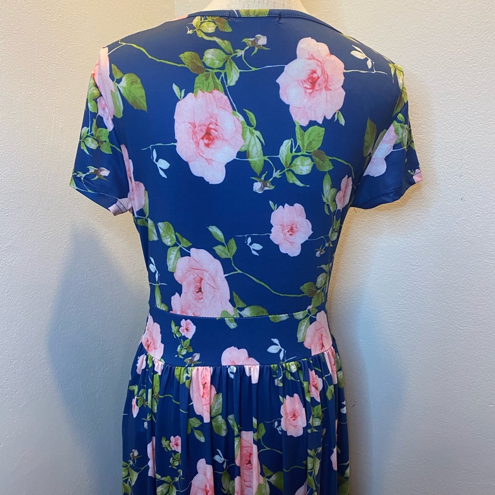 Ouges Blue Floral Maxi Dress - image 7